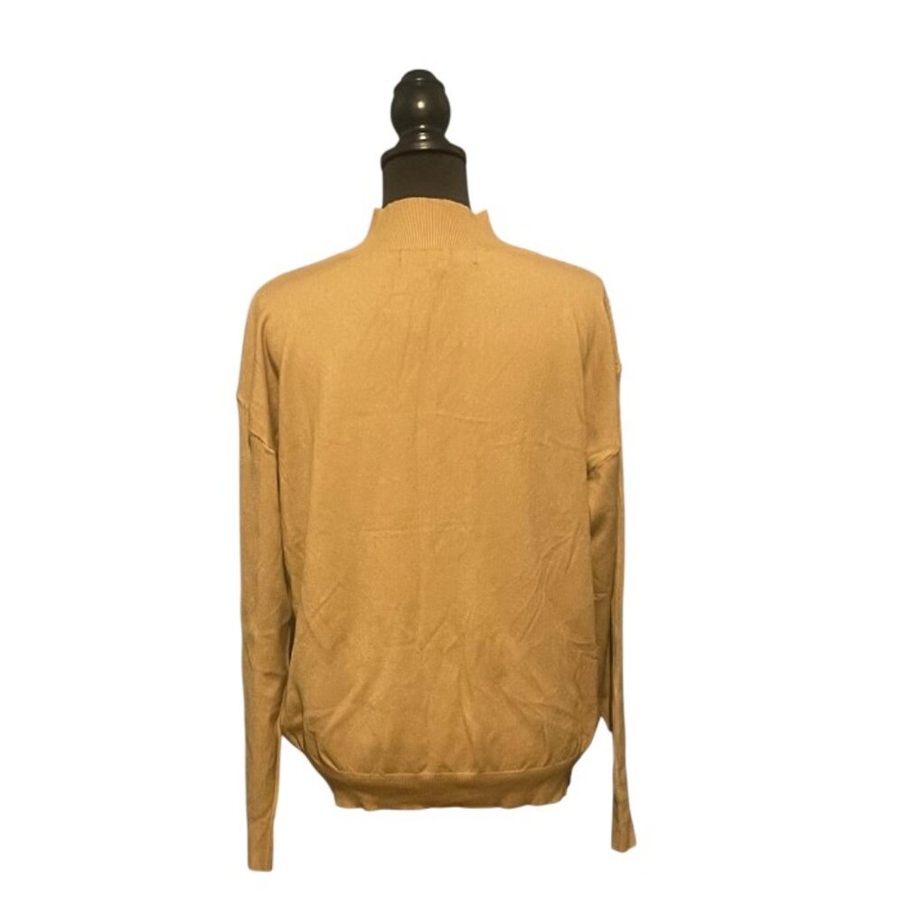 Mock Neck Ribbed Sweater - Picture 2 of 3